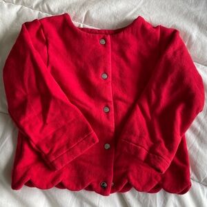 Jacadi Red Button-Up Cardigan